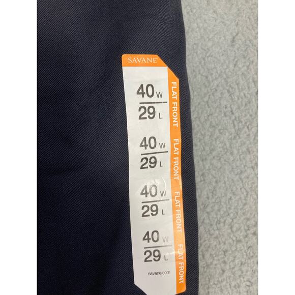 Savane Men's Chino Pants Size 40‎ Blue Straight Leg Wrinkle Free NEW NWT - Picture 5 of 12